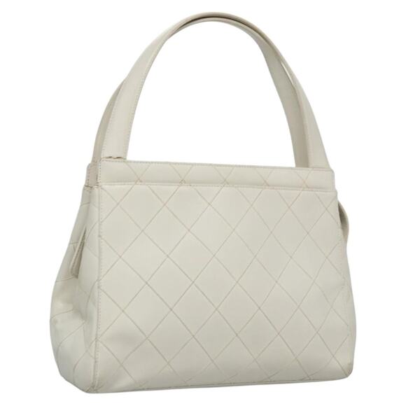 CHANEL Wild Stitch Hand Bag Leather White CC - Picture 1 of 16